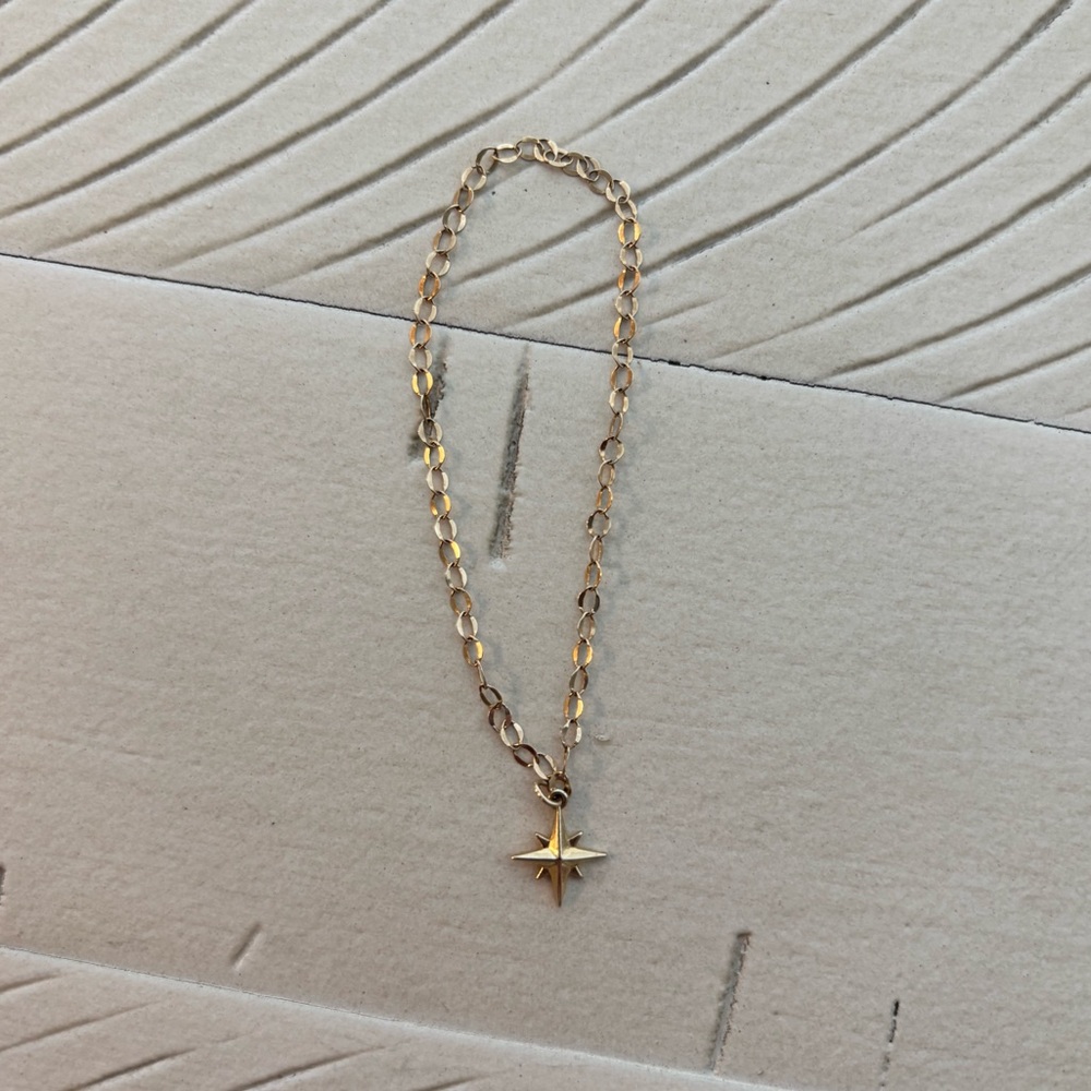 SOLD Solid 14k gold Gilted Thread bracelet with Waymaker charm